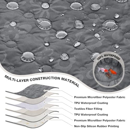 VANSOFY 100% Waterproof Recliner Sofa Covers, Couch Covers with Non-Slip Granule, 3-Piece Washable Reclining Sofa Cover with Pocket Furniture Protector for Kids, Pets（Dark Gray,3 Seater） - Thumbnail 5