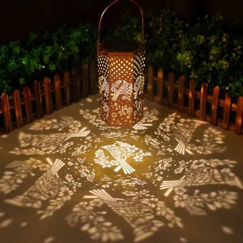 Mothers Day Gifts for Mom Grandma - Birthday Gifts for Women, Cardinal Bird Solar Lanterns Outdoor Waterproof - Solar Lights Outdoor Hanging Garden Decor for Outside - Thumbnail 2