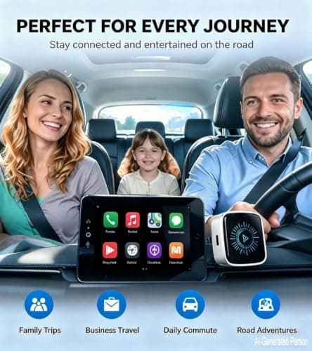 2-in-1 Wireless CarPlay Android Auto Adapter, Wired Car Only, Not BMW Tesla - Thumbnail 3
