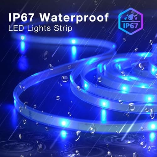 DAYBETTER 100ft Outdoor LED Strip Lights, Waterproof, IP67 Outdoor LED Lights with Remote, Bluetooth APP Control, Color Changing LED Rope Lights for Bedroom, Bathroom, Roof, Balcony, Pool - Thumbnail 6