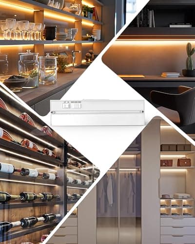 Snyloe 4 Pack 24" Hardwired Under Cabinet Lighting for Kitchen, 18W 1200LM, 3 Color Temperatures (3000K/4000K/5000K), Quick Install Under Counters Light for Cabinets, Workspaces, YT-4201B-24-4 - Thumbnail 6