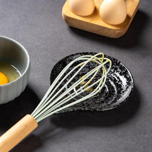 Spoon Rest for Kitchen, Ceramic Spoon Holder for Stove Top, 6 Inches Large Cooking Spoon Holder，Coffee Spoon Holder, Heat Resistant Utensil Rest for Countertop, Dishwasher Safe Blue-Green Gradient（L） - Thumbnail 5