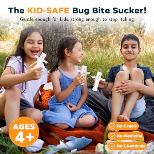 YARKOR Bug Bite Suction Tool 2 Packs, Natural Itch Relief & Swelling Sucker in 30s– Portable Bite & Sting First Aid – Venom Extractor for Hiking, Camping – Summer Essentials for Kids & Adults - Thumbnail 5