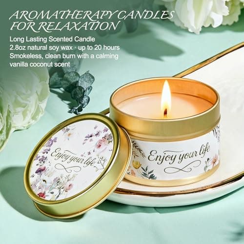 Birthday Gifts for Women, Self Care Gift Basket for Women, Thinking of You & Get Well Soon Gifts, Relaxing Spa Care Package for Mom, Sister, Best Friend, Her - Thumbnail 5