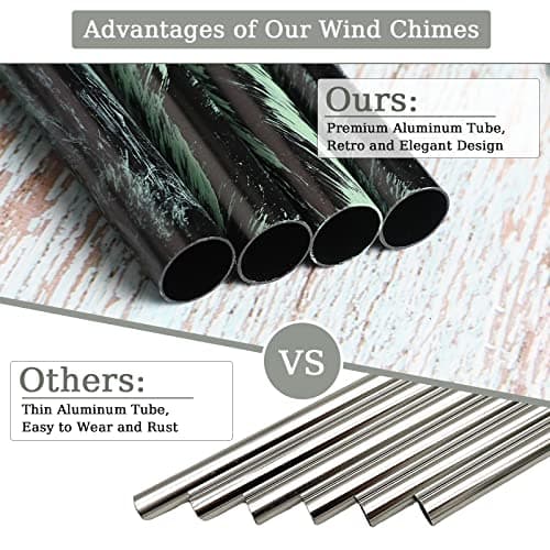 Wind Chimes for Outside, 33" Butterfly Wind Chimes Outdoor, Gifts for Women Mom Grandma Birthday, Gift for Garden Porch Patio Home Decor (Green) - Thumbnail 4