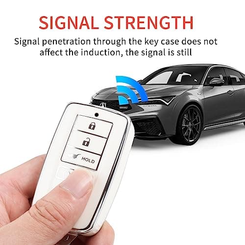 YO&YOYE for Acura Key Fob Cover with Keychain, Soft TPU Key Case Protection Fit for Acura CDX RDX RLX NSX TLX TLX-L - Thumbnail 5