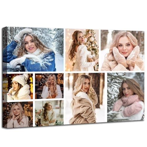 ZHIYYHAO Customized Canvas Prints with Your Photos Collage Personalized Multi Pictures Canvas Wall Art for Living Room Bedroom Study room Home Decor (CF-12,18.00L X12.00W'') - Image 1