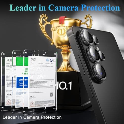 YWXTW Camera Lens Protector for Samsung Galaxy S26 Ultra, [5X Stronger] Individual HD Tempered Glass Camera Cover for Galaxy S26 Ultra Accessories, Anti Scratch, 1 Set - Thumbnail 2