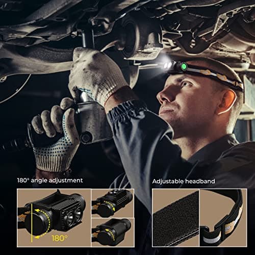 77outdoor LED Rechargeable Red Headlamp, H25LR / D25LR Powerful Lightweight Headlight with 90 High CRI Bright White Light and 660nm Deep Red Light, USB C Charging for Camping, Hiking, Hunting - Thumbnail 5