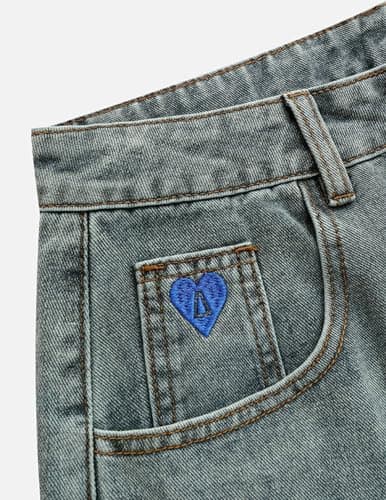 Aelfric Eden Washed Reverse Jorts Mens Casual Denim Shorts Loose Fit Baggy Jean Short Streetwear Trendy Outfits - Thumbnail 6