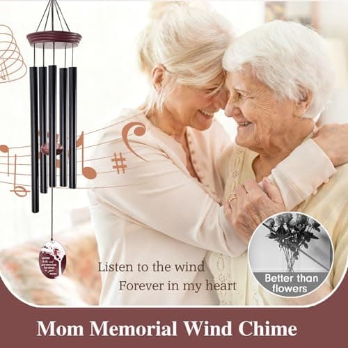 Howarmer Cardinal Memorial Wind Chimes for Loss of Loved One, 33.5" Red Cardinal Sympathy Wind Chimes Outdoor Deep Tone, Tree of Life Remembrance Gift for Loss of Mom Dad, Funeral Gift - Thumbnail 4
