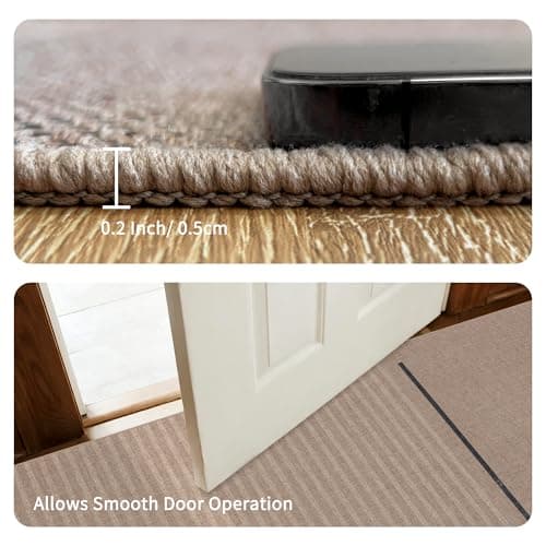 Arvenchy Easy Jute Rug 2x6: Indoor Outdoor Natural Boho Area Rugs for Hallway Patio Non Slip - Farmhouse Neutral Contemporary Carpet Mat for Entryway Kitchen Laundry Room Bedroom Washable - Thumbnail 2