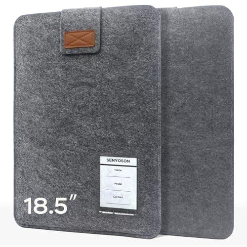 Senyoson 18.5 Inches Portable Monitor Sleeve Case for Sceptre Kado MNN KYY InnoView Yxk ForHelp AYY VisionOwl Yodoit Uperfect ViewSonic, Durable Lightweight Felt Storage Bag, Laptop Screen Extender - Image 1