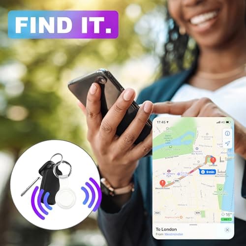 Air Tracker Tags-4 Pack, Dual System Smart Tag Compatible with Apple Find My & Google's Find Hub, Ultra-Light iOS & Android Bluetooth Tracking Key Finder Item Locator for Wallets, Luggage, Backpack - Thumbnail 5