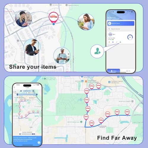 GPS Tracker for Vehicles with Magnetic Case Work with Find My (iOS Only)-No Monthly Fee Subscription No SIM Card Required, Waterproof,Real-Time GPS Tracking Devices or Cars, Trucks, Anti-Theft(Black) - Thumbnail 4