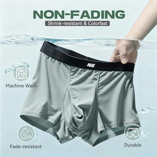 Nullktie Men's Boxer Briefs with Fly 4 Pack, Micro Modal Underwear with Pouch, No Ride Up - Thumbnail 2
