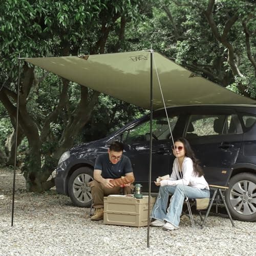 FEIWOOD GEAR Portable Car Awning for SUV, Vehicle Awning for Camping Van Truck, Needn't Roof Rack Hardwares Waterproof UV50+ 10 x 5.6 ft - Thumbnail 6