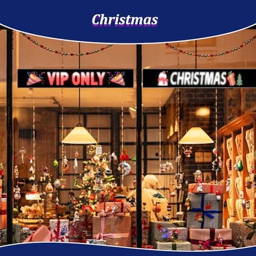 Large Programmable P5 Resolution LED Sign, Indoor Window LED Signs, Bluetooth App, for Business Bars Gaming Rooms Restaurants Festivals (43"x 6") - Thumbnail 2