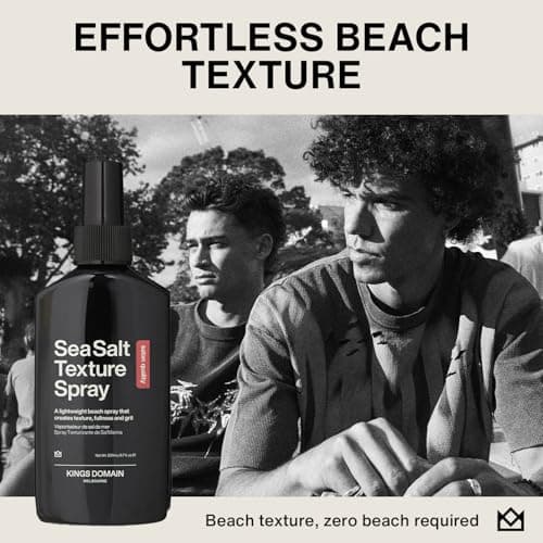 Kings Domain Melbourne Sea Salt Texture Spray | Lightweight Beach Hair Spray for Natural Volume, Grit & Matte Finish | Fuller and Thicker Hair - Thumbnail 2