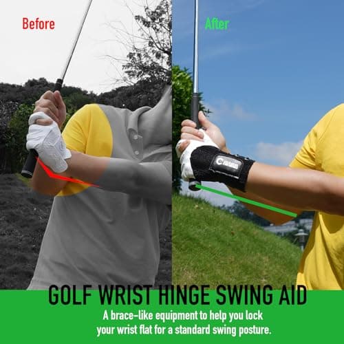 GAIARENA Golf Training Aid Wrist Hinge Trainer Brace, Effective Golf Swing Training Aids, Correct Wrist Angle Swing Posture & Develop Muscle Memory for Beginner (Right Handed Golfers)【Patent Pending】 - Thumbnail 2