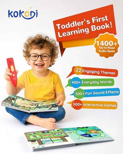 KOKODI Talking Pen Books Sets, Interactive Audio Sound Books Kids Learning Electronic Toys for Boys Girls, Autism Sensory Games, Early Educational Gifts Birthday Gifts for Toddlers Kids Age 2 3 4 5 - Thumbnail 2