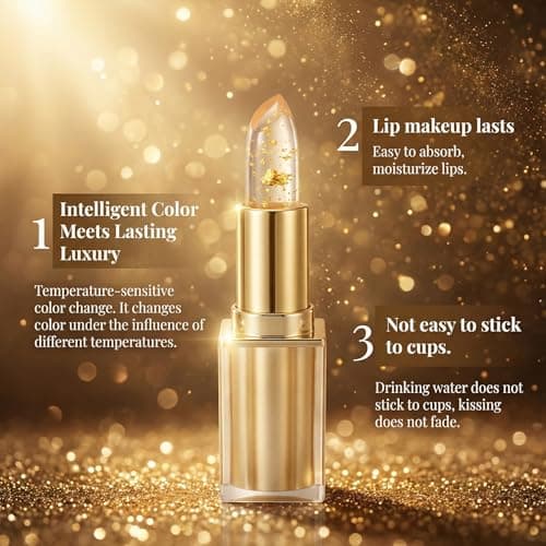ZOYYE pH Adjusting Lipstick for Mature Women, Transferproof Clear Lip Gloss, Clear lip stick That Changes Color, Long Lasting 24 Hours Moisturizing, Suitable for All Skin Tones (2 Pcs) - Thumbnail 2