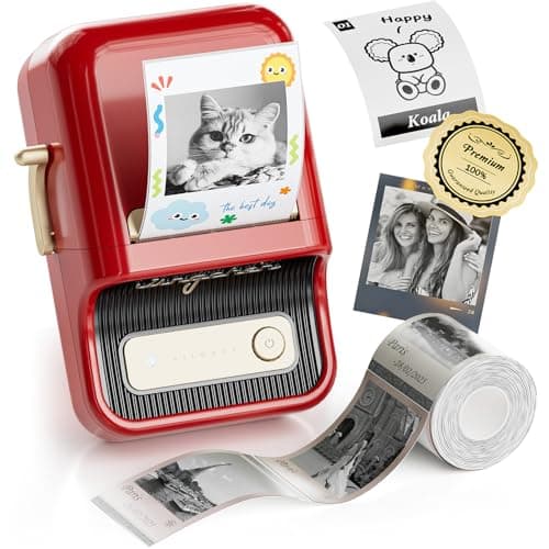NIIMBOT B21 Pro Label Maker, 300DPI HD Label Printer, Ideal for Notes,Photos, Study Graphics, Memo Maker,50x30mm Label(Red)