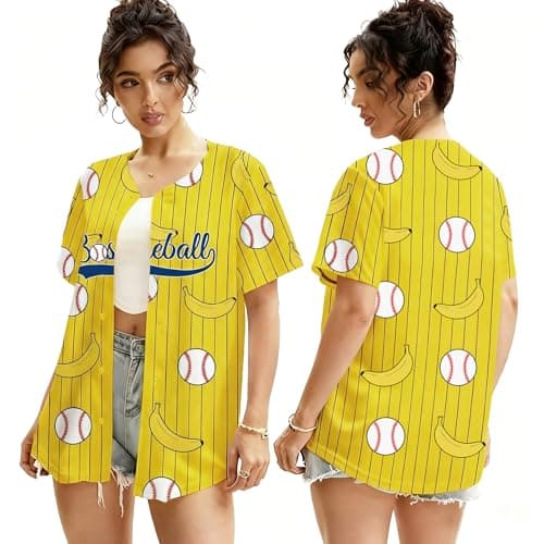 Baseball Shirts for Women Baseball Season Shirt Game Day Player Tshirt Sport Team Button up Short Sleeve Tops