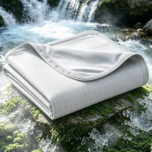 EMME Breathable Cooling Blankets for Hot Sleepers, Summer Blanket Twin Size 60"x80" for Bed, Thin Light Throw Blanket for Couch Sofa, Double-Sided Keep Body Cool, Cold Blankets Night Sweats - Image 1