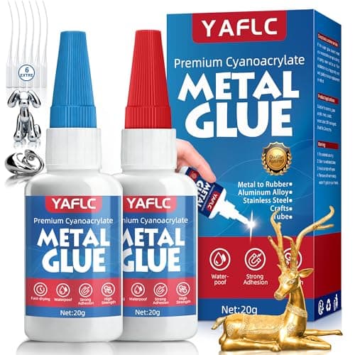 YAFLC Metal Glue Repair, Super Glue for Metal Repair, Super Instant Adhesive Used for Bonding Between Metals, Stainless Steel, Aluminum Alloy, Plastic, Wood, Jewelry 40g - Image 1