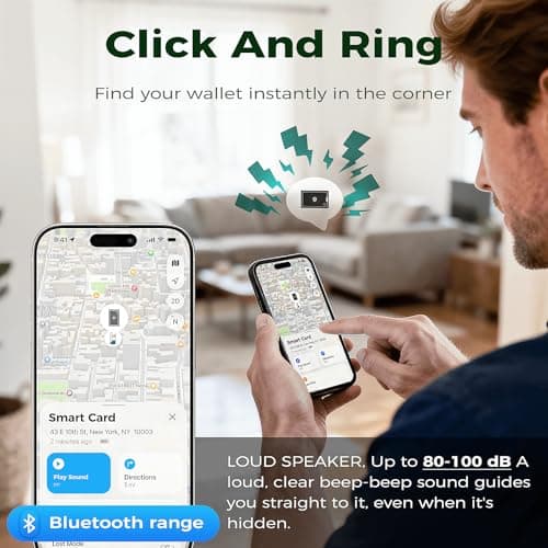 [2 Pack] 2026 New Wallet Tracker Card (iOS Only),Ultra Slim 0.07in,Rechargeable Bluetooth Tracker, IP68 Waterproof,Wireless Charging, Smart Location Finder for Keys, Wallet, Luggage Tags - Thumbnail 4