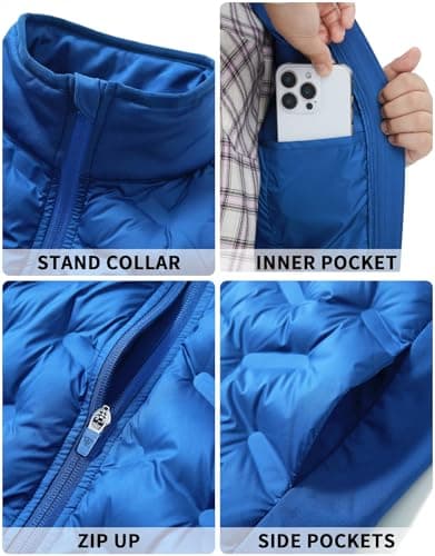 M MAELREG Boys Puffer Quilted Vest Warm Lightweight Sleeveless Kids Jacket with Pockets for School Outdoor Winter - Thumbnail 4