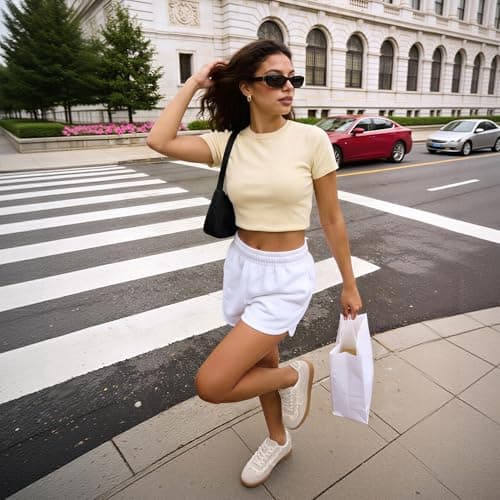 Tigeridea Sneakers for Woemn Beige Lace Flat Beige Lace Fashion Womens Sneakers Dressy Rounded Toe Summer Spring LCE up Tennis Shoes Causal Comfortable Sneakers Size 8.5 - Thumbnail 2