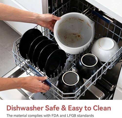 Silicone Liners for KitchenAid 5 Qt Tilt-Head Stand Mixer(Only), Odourless,Thicker, Cold/Heat-Resistant & Non-Stick, Easy Clean, Fits 5 Quart Mixing Bowl, Set of 3 with Lids - Thumbnail 3