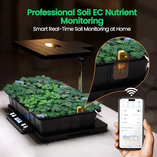 LetPot Smart Seed Starter with Humidity Dome, Germination Kit with Waterproof Seedling Mat, 24W Full Spectrum LED Grow Light, Smart Heating Base, EC Soil Sensor & App Control for Indoor Seed Starting - Thumbnail 6