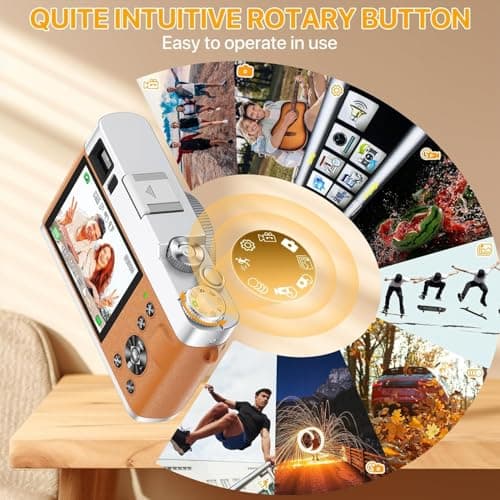 4K Digital Camera for Photography, 48MP Autofocus Vlogging Cameras with 16X Digital Zoom, 2.8" LCD Point and Shoot Camera for YouTube, Anti-Shake Compact Cameras with 32GB Micro SD Card & 2 Batteries - Thumbnail 5