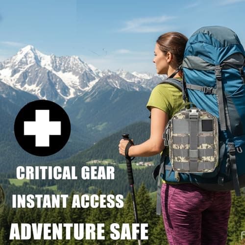 Tactical IFAK Trauma First Aid Kit - Molle Pouch Emergency Survival Kit with Vented Chest Seal, Israeli Bandage, Splint, Thermal Blanket & Gloves for Military, Car, Travel, Hiking, Camping & Outdoor - Thumbnail 3