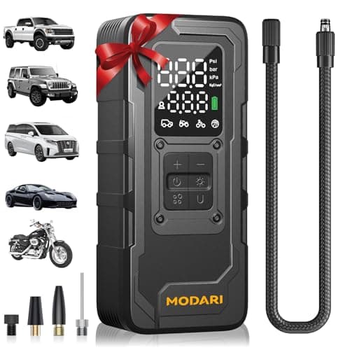 Tire Inflator Portable Air Compressor, Up to 160 PSI Car Tire Inflator, Cordless Air Pump, Portable Tire Pump with Gauge - Portable Tire Inflators for Car, Light Pickup, Bike and More - Image 1
