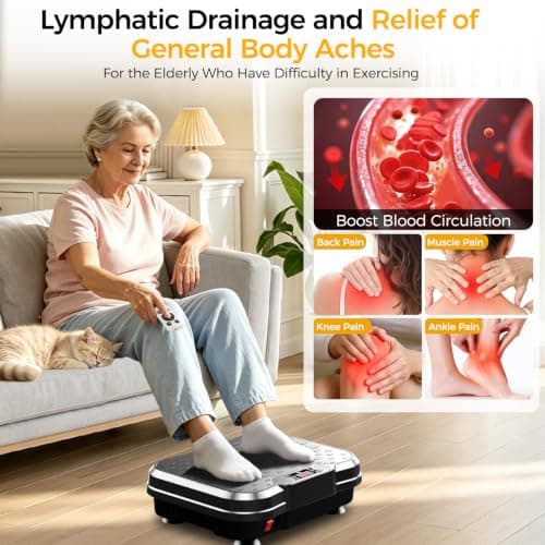 NXSCI Vibration Plate Exercise Machine, Vibration Plate for Lymphatic Drainage Weight Loss, 250 Speed Levels Shake Plate with Bluetooth, 400 Lbs Capacity Full Body Workout for Home Office Gym - Thumbnail 3