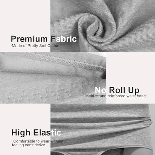 Tuvuye Women's Cotton Underwear High Waisted Full Coverage Soft Landies Panties Breathable Briefs Underpants Stretch 6 Pack (US, Alpha, Medium, Regular, Regular, Multicolor) - Thumbnail 4