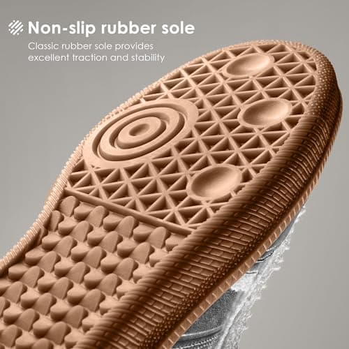 Vilanva Women's Lace Detail Fashion Sneakers Comfortable Casual Dress Sneakers with Retro Gum Sole Walking Trendy Footwear - Thumbnail 6