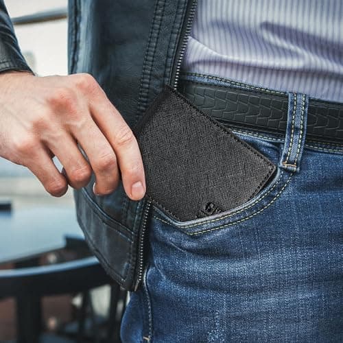 Gostwo Mens Wallet RFID Blocking Slim Minimalist Bifold Wallet with ID Window & Business Card Holder, Thin Front Pocket Design, Stylish Wallet for Men, Teen, Boyfriend, Husband - Thumbnail 3