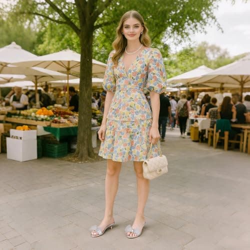 Tarkwa Kitten Heels for Women Open Round Toe Low Heels Sexy Vintage Mules with Bow Slip On Backless Heeled Sandals, Fashion Dress Shoes for Daily, Weeding, Party, Casual Silver 8 - Thumbnail 6