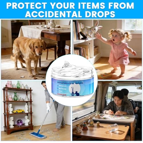 Clear Exhibit Gel for Museum, 6.7 oz Reusable Museum Putty, Removable & No Residue Adhesive Gel Wax for Securing Collectibles, Antiques & Decorations, Prevent Falling, Sliding & Vibration - Thumbnail 5