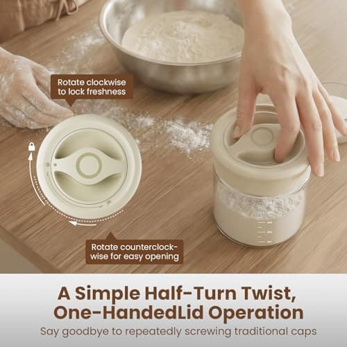 Overnight Oats containers with Lids, Upgraded Easy Open quarter twist, 16 oz Glass Food Storage Jars set of 2, Wide Mouth Mason Salad Jars for Meal Prep, Coffee Beans, Grains, Loose Tea and More - Thumbnail 2