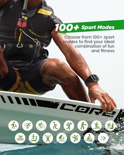 Smart Watches for Men, 1.95'' Fitness Watch: Waterproof Military Smart Watch with 100 Days Battery Life/Call/Flashlight/Sleep/SpO2/Heart Rate Monitor/Step Tracker, Sport Smartwatch for Android iPhone - Thumbnail 5