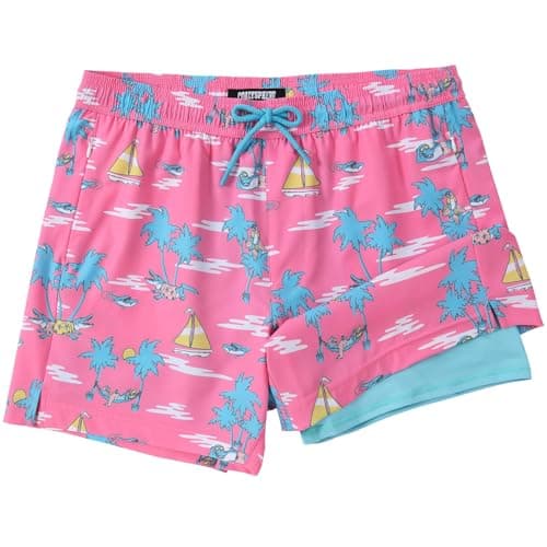 CoozySphere Mens Swim Trunks with Compression Liner 5 Inch Inseam Swimming Trunks Shorts Quick Dry Bathing Suit - Image 1