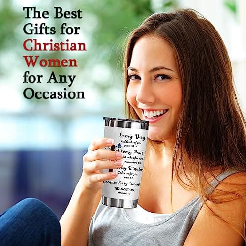YXOTJHS Christian Gifts for Women, Inspiration Religious Gifts, Bible Verse Encouragement Gifts, Thank You & Birthday Gifts for Women, Mom, Friend, Sister - 20 Oz Stainless Steel Tumbler - Thumbnail 2