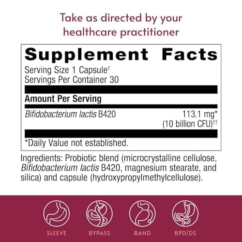 Bariatric Advantage FloraVantage Control - Probiotic Health for Bariatric Patients - Probiotic for Gut Health - Vegetarian & Non-GMO - 30 Count - Thumbnail 4