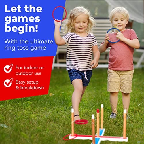 Elite Sportz Ring Toss Games for Kids - Outdoor Yard Game for Adults & Family - Backyard Toys, Outdoor Game, Backyard Games, Lawn Games for Kids Ages 4-8 - Thumbnail 2
